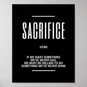 Poster Citation Motivative Sur Le Sacrifice
