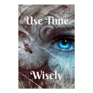Poster Citation motivée par le temps Style Steampunk