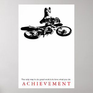 Poster Citation Motorcyle Sport Réussite Motivationnelle