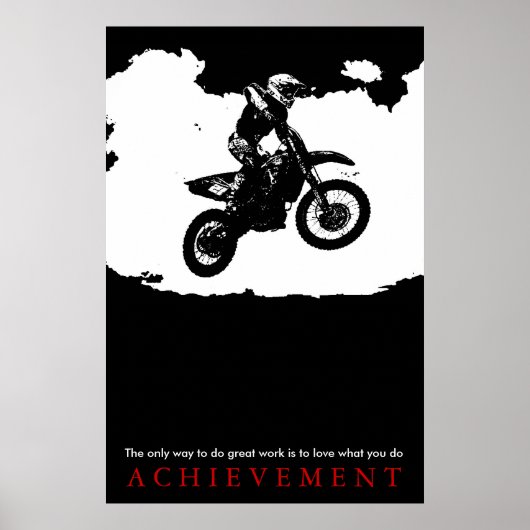 Poster Citation Motorcyle Sport Réussite Motivationnelle (Devant)