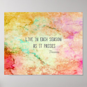 Poster Citation nature Thoreau aquarelle