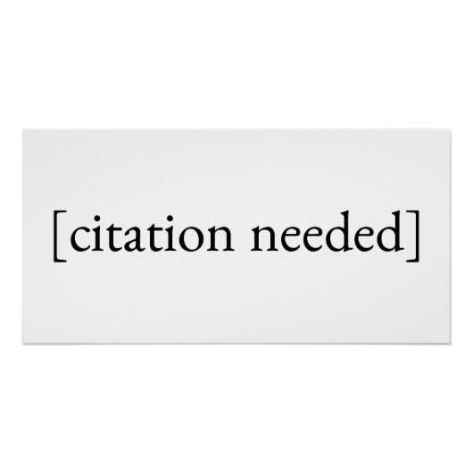 Poster Citation nécessaire (Devant)