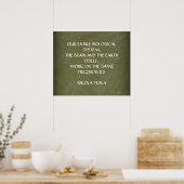 POSTER CITATION NIKOLA TESLA - MEMES FREQUENCES - (Cuisine)