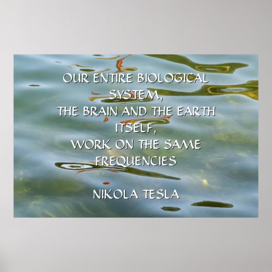 POSTER CITATION NIKOLA TESLA - MÊMES FRÉQUENCES - (Devant)