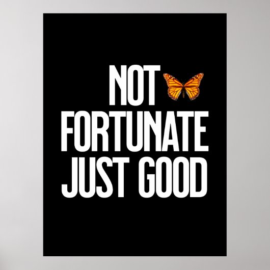 Poster Citation Papillon Monarch 'Pas De Chance, Simpleme (Devant)