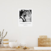 Poster Citation personnalisée moderne Mariage photo Anniv (Cuisine)