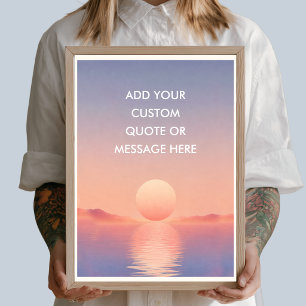 Poster Citation Personnalisée – Paysage Surréaliste d'Océ