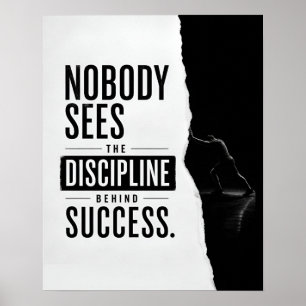 Poster Citation Personne Ne Voit La Discipline Derrière L