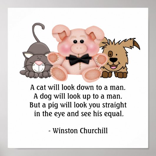 Poster Citation PIG de Winston Churchill (Devant)