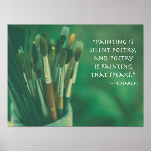 Poster Citation Plutarche Peinture & Poésie Imprimer (Devant)