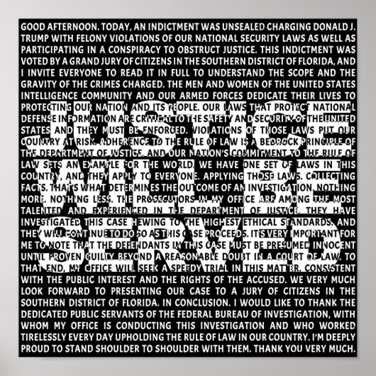 Poster Citation politique de Jack Smith contre Trump (Devant)