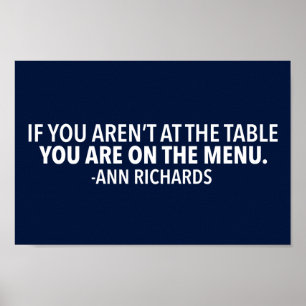 Poster Citation politique motivante par Ann Richards
