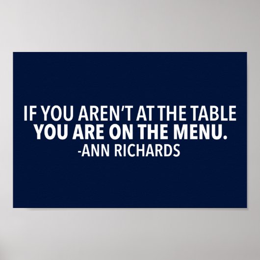 Poster Citation politique motivante par Ann Richards (Devant)