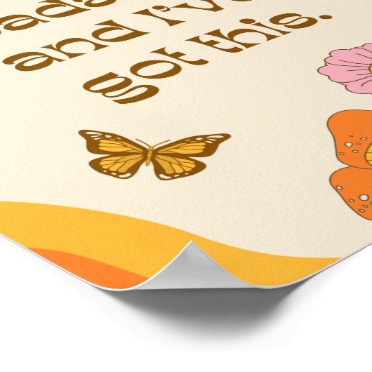 Poster Citation Positive De Fille Automotivationnelle (Coin)