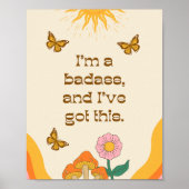 Poster Citation Positive De Fille Automotivationnelle (Devant)