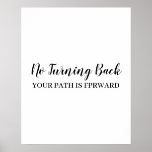Poster Citation Positive Moderne pour Ne Pas Regarder en 