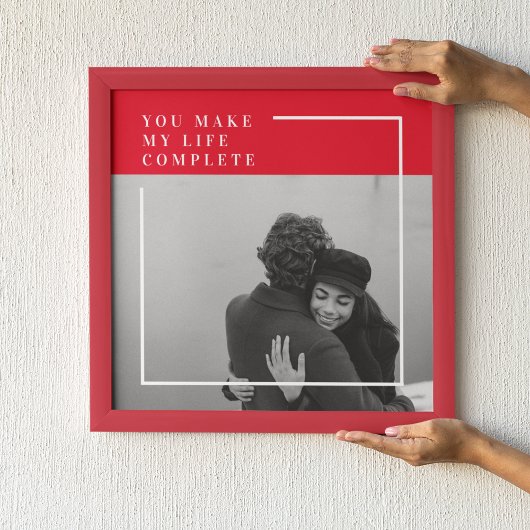 Poster Citation romantique et photo | Cadeau Valentines