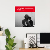 Poster Citation romantique et photo | Cadeau Valentines (Bureau à domicile)