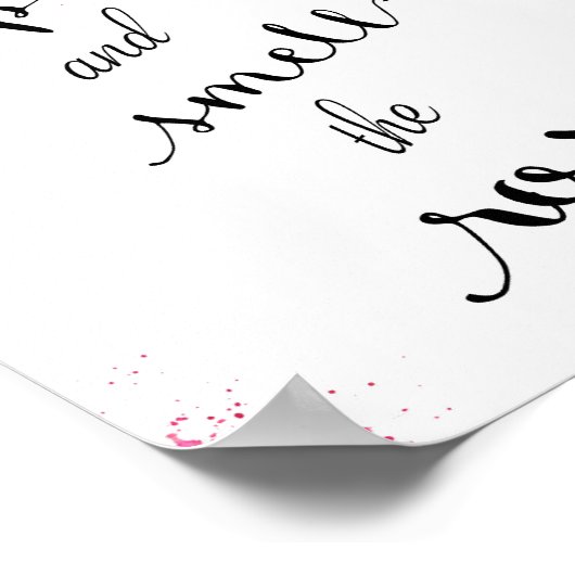 Poster Citation rose, arrêt et odeur rose (Coin)