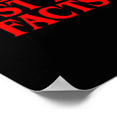 Poster Citation Rouge Rétro Rien que les Faits Drôle Basi (Coin)