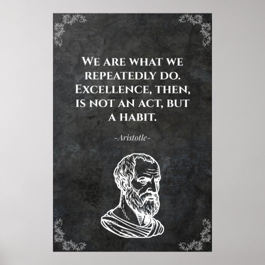 Poster Citation sage d'Aristote. Sagesse (Devant)