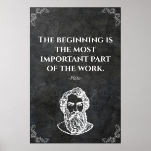 Poster Citation sage de Platon. Sagesse
