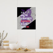 Poster Citation sarcastique de serpents pourpres et noirs (Cuisine)