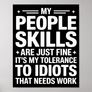 Poster Citation sarcastique drôle humour introverti lieu