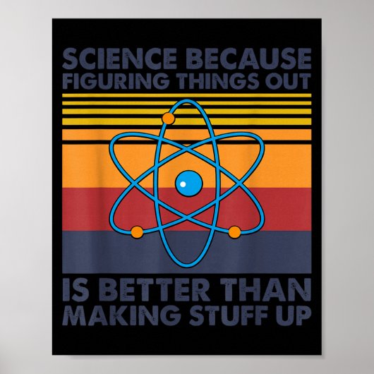 Poster Citation scientifique drôle Blague de calembour (Devant)