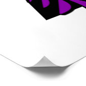 Poster Citation Serenity Moderne Black Purple Lune Arbres (Coin)