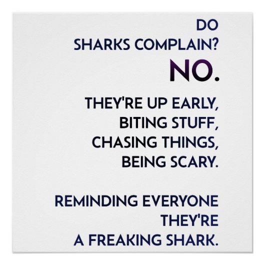 Poster Citation "Shark Mindset" (Devant)