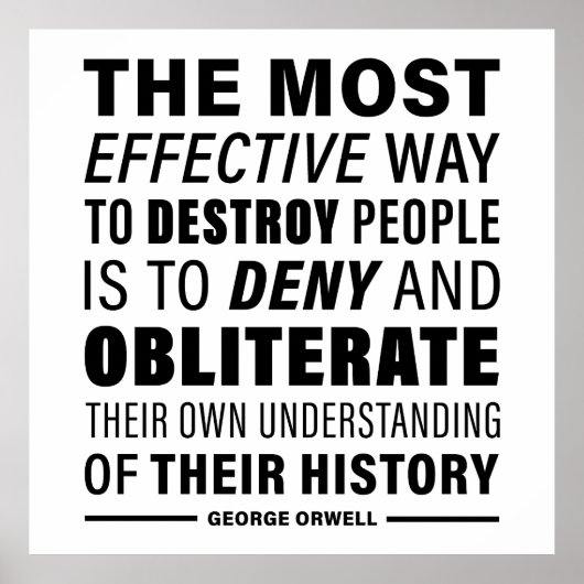 Poster Citation Sur La Destruction Des Personnes - 1984 (Devant)