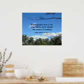 Poster Citation sur la nature par Emerson. (Cuisine)