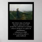 Poster Citation sur la solitude avec une image d'introduc (Devant)