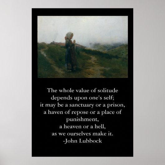 Poster Citation sur la solitude avec une image d'introduc (Devant)