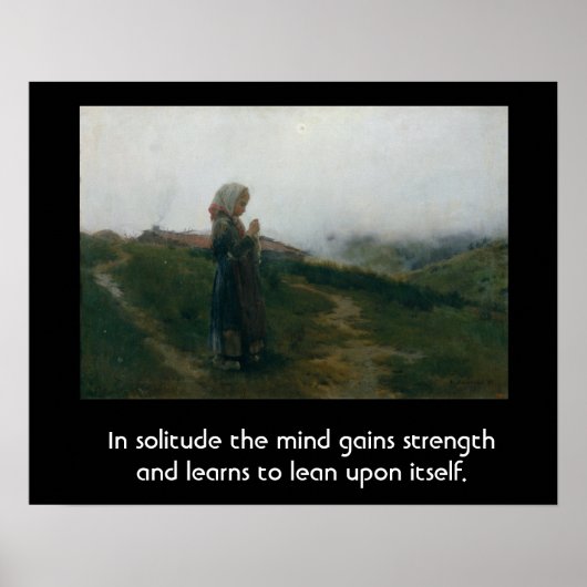 Poster Citation sur la solitude avec une image d'introduc (Devant)
