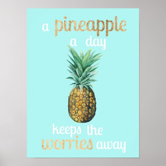 Poster Citation sur la vie de l'ananas (Devant)