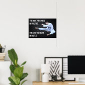 Poster Citation sur la vie motivationnelle de Karate Kick (Bureau à domicile)