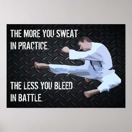 Poster Citation sur la vie motivationnelle de Karate Kick (Devant)