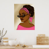 Poster Citation sur l'autonomisation des femmes afro-amér (Cuisine)