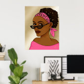 Poster Citation sur l'autonomisation des femmes afro-amér (Bureau à domicile)