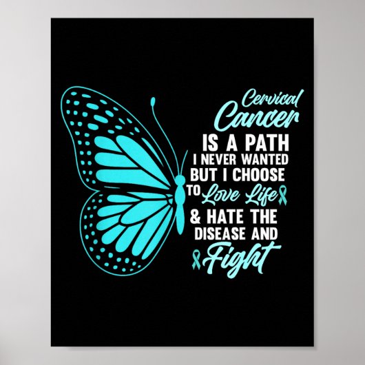 Poster Citation sur le papillon de la sensibilisation au (Devant)