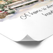 Poster Citation Sur Mesure Scène D'Hiver Nordique Joyeux (Coin)