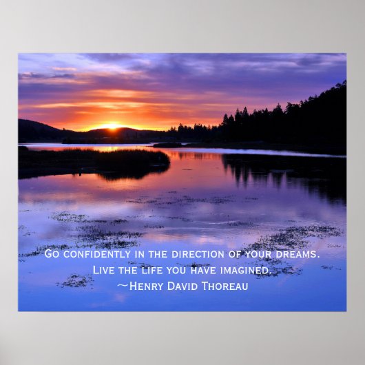 Poster Citation Thoreau et Big Bear Sunrise (Devant)