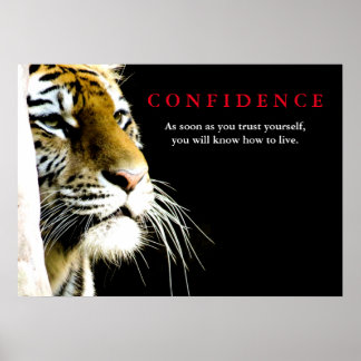 Poster Citation Tiger Confiance Inspiration
