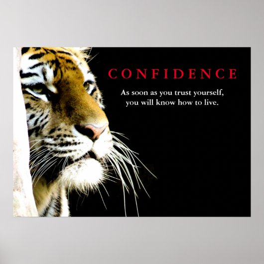 Poster Citation Tiger Confiance Inspiration (Devant)
