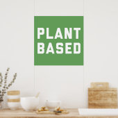 Poster Citation Vegan Basée Sur Le plante (Cuisine)