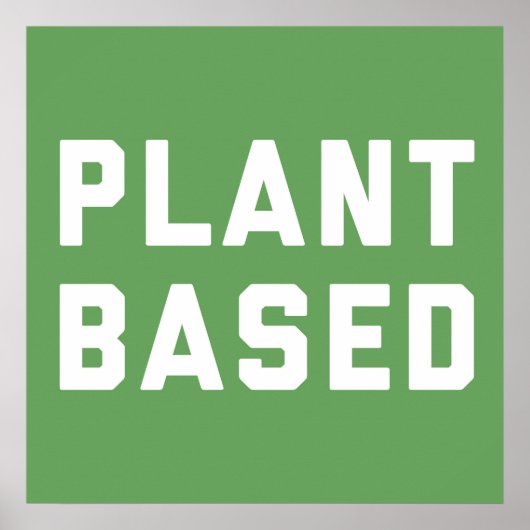 Poster Citation Vegan Basée Sur Le plante (Devant)