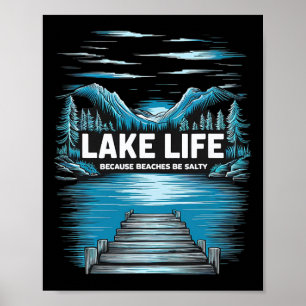 Poster Citation Vie Lac Aventure Nature Montagnes Randonn