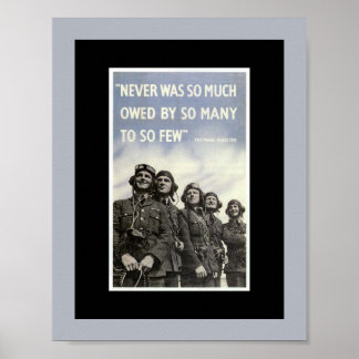 Poster Citation Vintage de la 2e Guerre mondiale